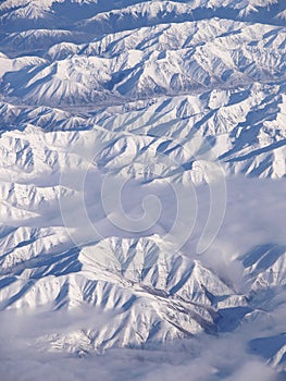 Over the New Zealand's Southern Alps