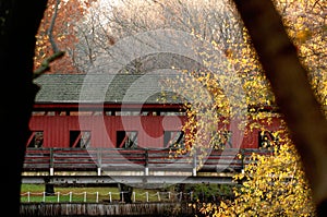 Over the River and Through the Woods Red Covered Bridge