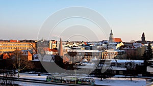 Over Roof Of Historic Town Of Cottbus