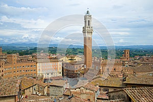 Over the roofs of Siena. Italy