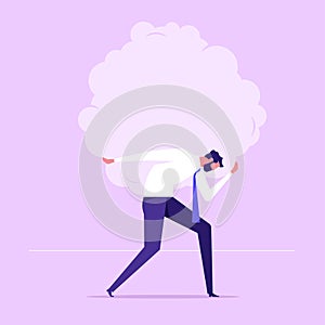 Over thinking concept vector illustration