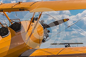 Over the Wing of the Bush Stearman