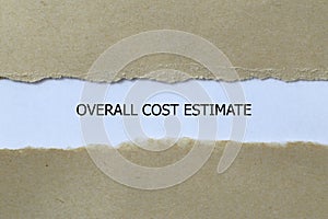 overall cost estimate on white paper