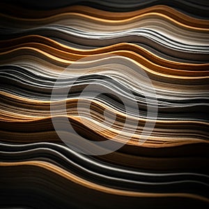 The overall effect is a visually dynamic piece with an organic flowing