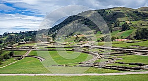 Overall view of the ancient Inca ruins of Ingapirca