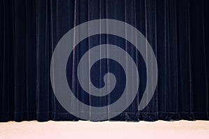 Overcast curtain in theater