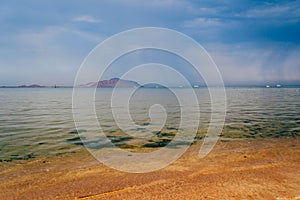 Overcast sky over the Red sea