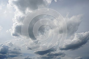 Overcast sky of rain clouds forming in the sky