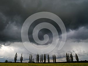 Overcast sky with storm clouds