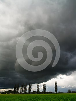 Overcast sky with storm clouds