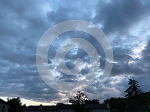 Overcast Sky at Sunset