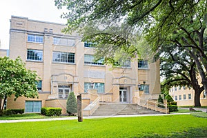 Overcast view of the Erma Lowe Hall of Texas Christian University