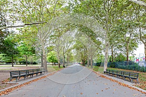 Overcast view of the Flushing Meadows Corona Park photo