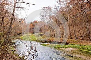 Overcast view of the Ha Ha Tonka Spring