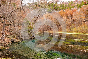 Overcast view of the Ha Ha Tonka Spring