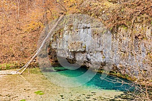 Overcast view of the Ha Ha Tonka Spring