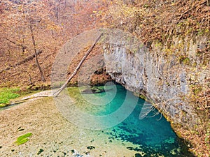 Overcast view of the Ha Ha Tonka Spring