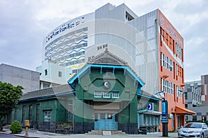 Overcast view of the historical Chunghwa Telecom building