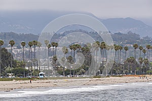 Overcast view of the landscape around Santa Barbara beach