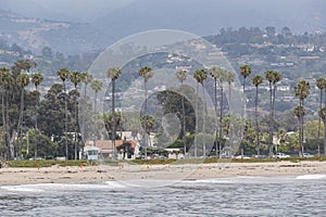 Overcast view of the landscape around Santa Barbara beach