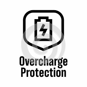 Overcharge Protection vector information sign photo