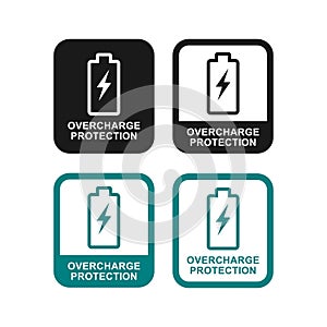 overcharge protection vector logo badge icon photo