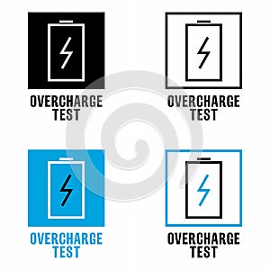 `Overcharge test` evaluating and considering product information sign photo