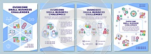 Overcome small business challenge brochure template