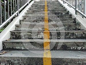 Overcrossing way, Low Angle View of Stairway to the Overpass Flyover