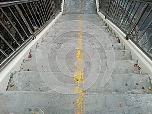 Overcrossing way, Low Angle View of Stairway to the Overpass Flyover
