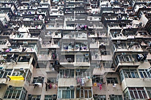 Overcrowded residential building