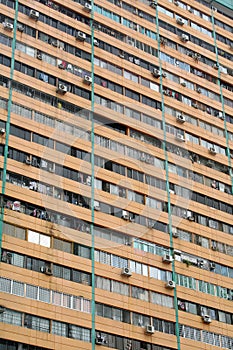 Overcrowding Cramped Quarters in a Slum Poverty