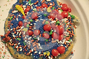 Overdecorated Child`s Christmas Cookie