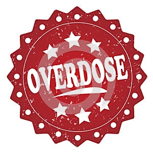 Overdose grunge stamp