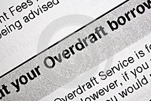 Overdraft Bank Statement