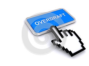 Overdraft button on white