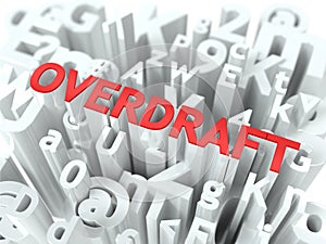 Overdraft. The Wordcloud Concept. photo