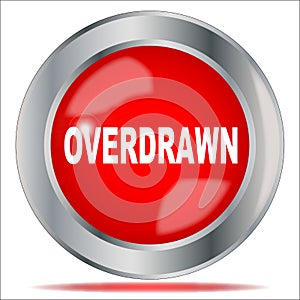 Overdrawn Red Isolated Button