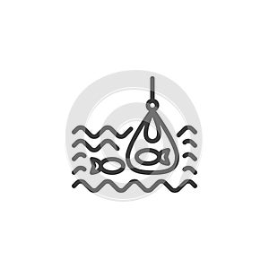 Overfishing line icon