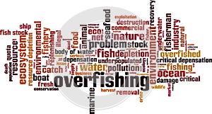 Overfishing word cloud