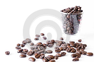 Overflow coffee beans