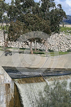 Overflow dam during rainy season