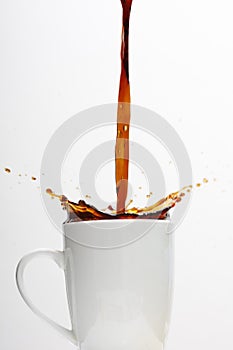 Overflowing coffee cup photo