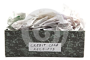 Overflowing Credit Card Receipts photo
