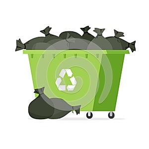 Overflowing Garbage Bin