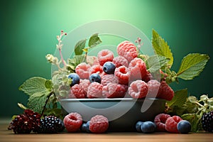 Overflowing with Juicy and Ripe Mixed Berries - Fresh Harvest Delight