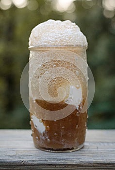 Overflowing Rootbeer Float