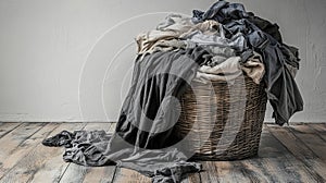 Overfull Laundry Basket photo