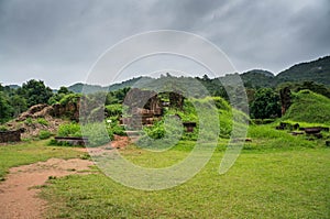 Overgrown temple at My Son Sanctuary, Vietnam