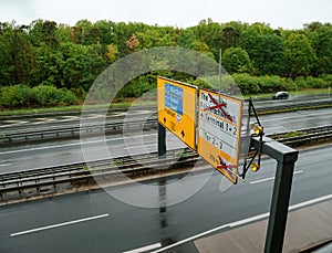 Overhead Autobahn Direction Signage